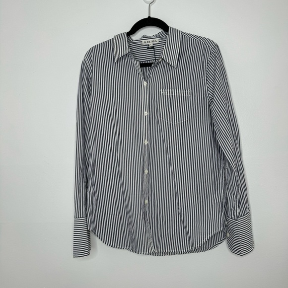 Alex Mill Tops - Alex Mill Navy and White standard Striped Shirt NWT Large